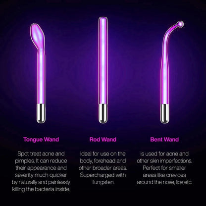 High-Frequency Facial Wand for Acne & Wrinkles.