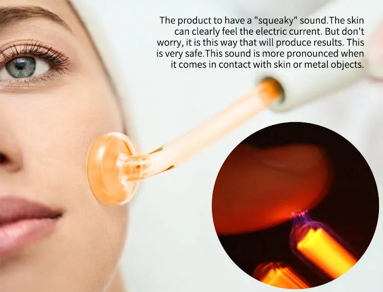 High-Frequency Facial Wand for Acne & Wrinkles.